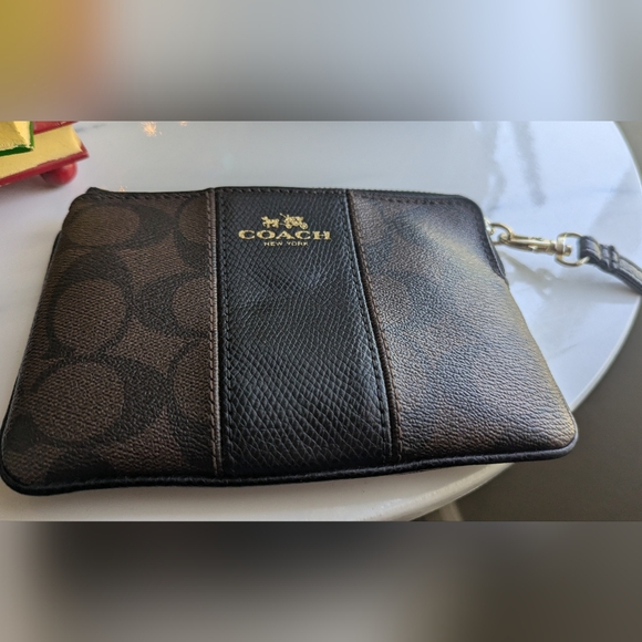 Coach Signature East West Dark Brown Crossbody Leather Bag. - Picture 8 of 14